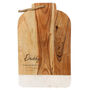 Personalised Marble And Wood Chopping Board, thumbnail 2 of 8