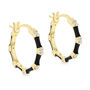 Gold Plated Silver And Enamel Hoop Earrings, thumbnail 2 of 9