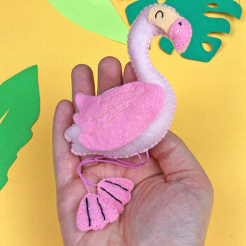 Fiona The Flamingo Felt Sewing Kit, 6 of 9
