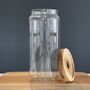 Slim Storage Jar With Acacia Wood Lid, thumbnail 7 of 8
