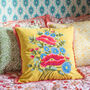Cornflower Embroidered Cushion, thumbnail 2 of 3
