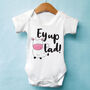 Ey Up Yorkshire Baby Vest, thumbnail 2 of 4