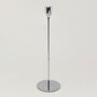 G Decor Verro Set Of Three Modern Silver Stainless Steel Candle Holders Sleek Weighted Dinner Candlesticks, thumbnail 2 of 5