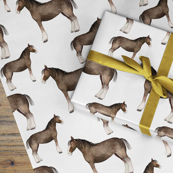 Shire Horse Wrapping Paper Roll Or Folded, 2 of 3