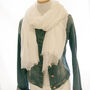 White Lightweight Summer Scarf Prayer Type Scarf, thumbnail 1 of 10