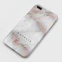 Personalised Gray Pink Marble Phone Case, thumbnail 2 of 6