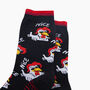 Nice Cock Combed Cotton Novelty Socks In Black, thumbnail 2 of 4