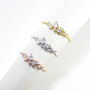Cluster Ring, Cz, Rose And Gold Vermeil 925 Silver, thumbnail 6 of 9