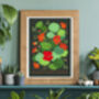 Nasturtium Illustrated Botanical Print, thumbnail 4 of 4