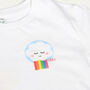 Children's Personalised Rainbow Cloud T Shirt, thumbnail 2 of 3