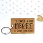 Personalised 'It Takes A Big Heart' Teachers Keyring, thumbnail 2 of 3