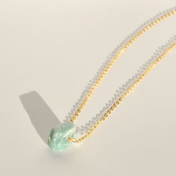Aquamarine Raw Crystal Chunk Necklace, 2 of 3