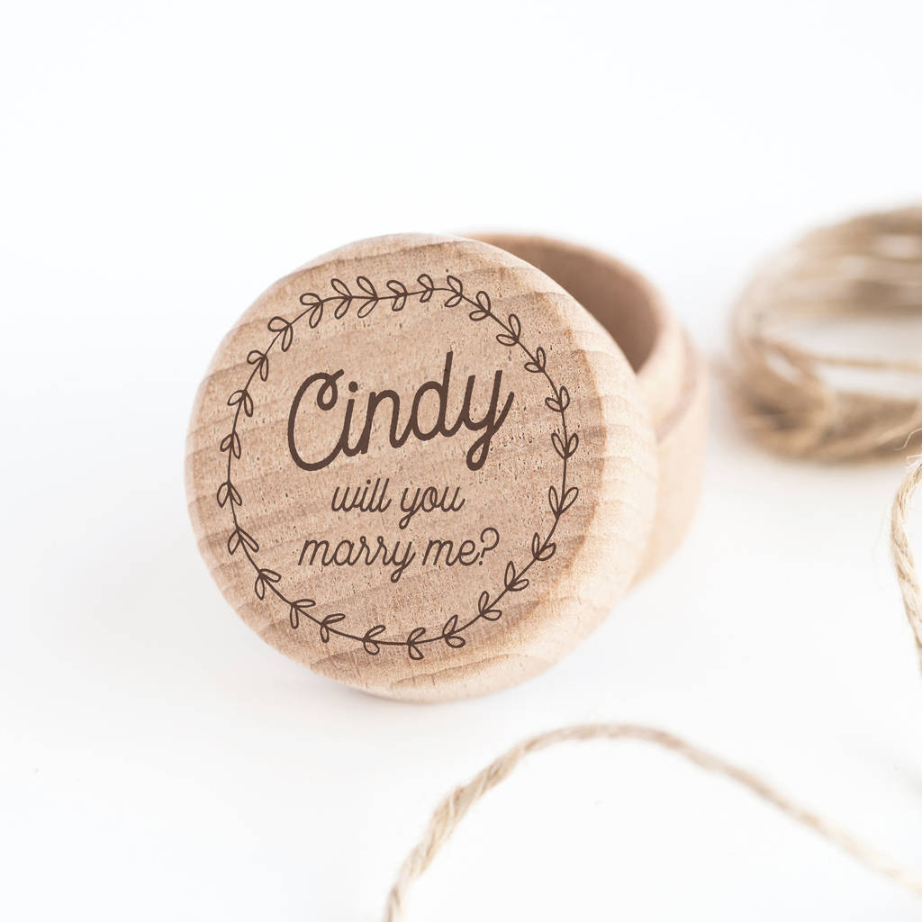 Personalised 'Marry Me' Ring Box, 1 of 3