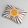 Vibrant Abstract Sun And Rays Personalised Chenille Cushion, thumbnail 9 of 12