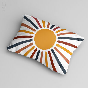 Vibrant Abstract Sun And Rays Personalised Chenille Cushion, 9 of 12