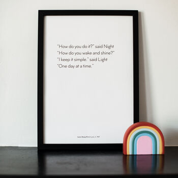 One Day At A Time Motivational Print, 4 of 5