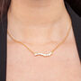 Nami 18 K Gold Plated Cz Stone Wave Necklace, thumbnail 2 of 5