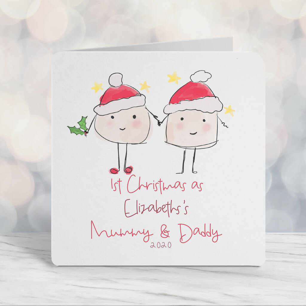 Image of 1st Christmas As Mummy And Daddy Fun Card