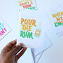 Pour The Rum Greeting Card, thumbnail 2 of 2