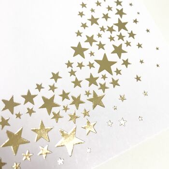 Personalised Foiled Star Wreath Christmas Card, 2 of 4