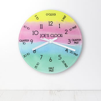 I Can Tell The Time! Personalised Wall Clock, 2 of 10