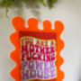 Neon Orange Wall Print Blobby Frame Free Print Included, thumbnail 5 of 10