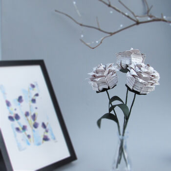 Wuthering Heights Emily Brontë Paper Origami Rose, 3 of 7