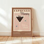 Retro Espresso Martini Cocktail Print, thumbnail 6 of 9