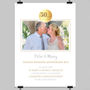 Personalised Golden Wedding Anniversary Photo Art, thumbnail 7 of 9