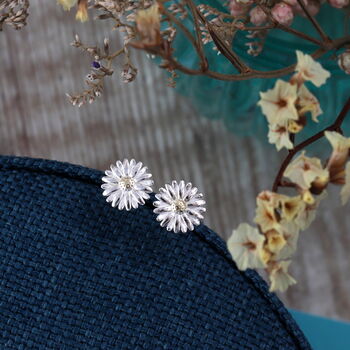 Gift Bag Thank You Sterling Silver Daisy Earrings, 4 of 4