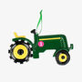 Tractor Christmas Tree Decoration With Personalised Name, thumbnail 2 of 2