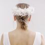 Star White Bridal Dried Flower Wedding Headpiece, thumbnail 2 of 6