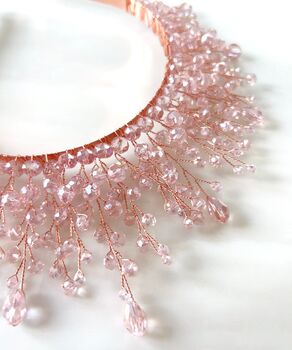 Pink Crystal Bridal Crown, 3 of 3