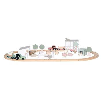 Personalised Wooden Farm With Animals Train Set Wooden Toy, 2 of 6