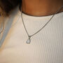 Natural Moonstone Pendant Necklace, Silver Steel, thumbnail 1 of 6