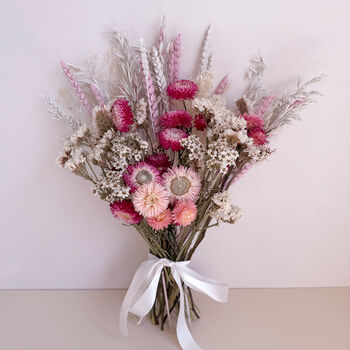 Pink And White Daisy Dried Flower Bouquet, 3 of 8