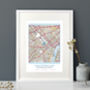 Favourite Football Club Personalised Map Print, thumbnail 1 of 8