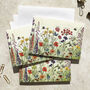 Butterflies And Bees Wildflowers Stationery Bundle, A5 Notepad And Six Folded Cards And Envelopes, thumbnail 3 of 8