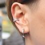 Silver Ear Cuff Earrings No Piercing Cubic Zirconia, thumbnail 2 of 10