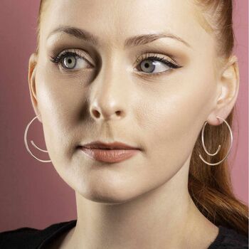 Silver Overlapping Two Way Ear Jacket Earrings, 2 of 6
