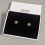 9ct Gold Flower Of Hearts Birthstone Studs, thumbnail 5 of 9