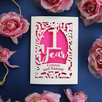 First Anniversary Card One Year Paper Anniversary, 5 of 12