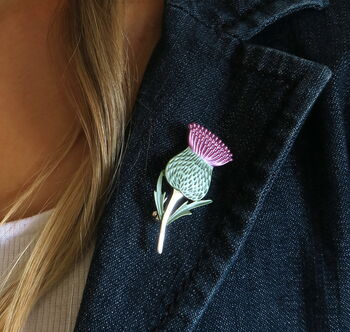 Thistle Flower Brooch, 4 of 5