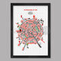 Manchester United Wheel Of Fame Poster Print, thumbnail 1 of 6
