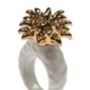 White And Gold Pineapple Ring, thumbnail 2 of 2