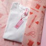 Personalised Love Heart Hand Embroidered T Shirt, thumbnail 5 of 8
