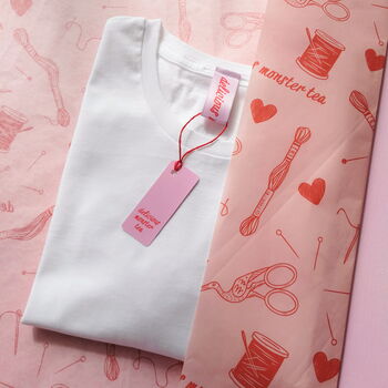 Personalised Love Heart Hand Embroidered T Shirt, 5 of 8