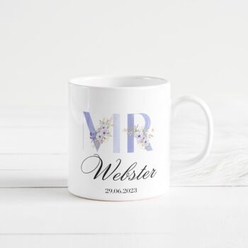 Personalised Wedding Gift Mug For Mrs And Mr, 2 of 3