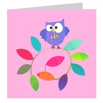 Owl Branch Birthday Card, 2 of 5