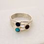 Personalised Mixed Gems Silver Ring, thumbnail 9 of 11
